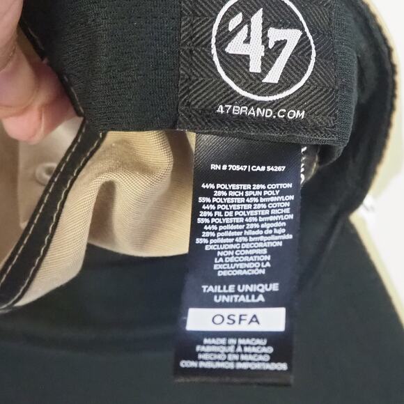 Men's Baltimore Orioles '47 Hat Khaki Oxford Tech Hitch Snapback Cap OSFM - Picture 8 of 10